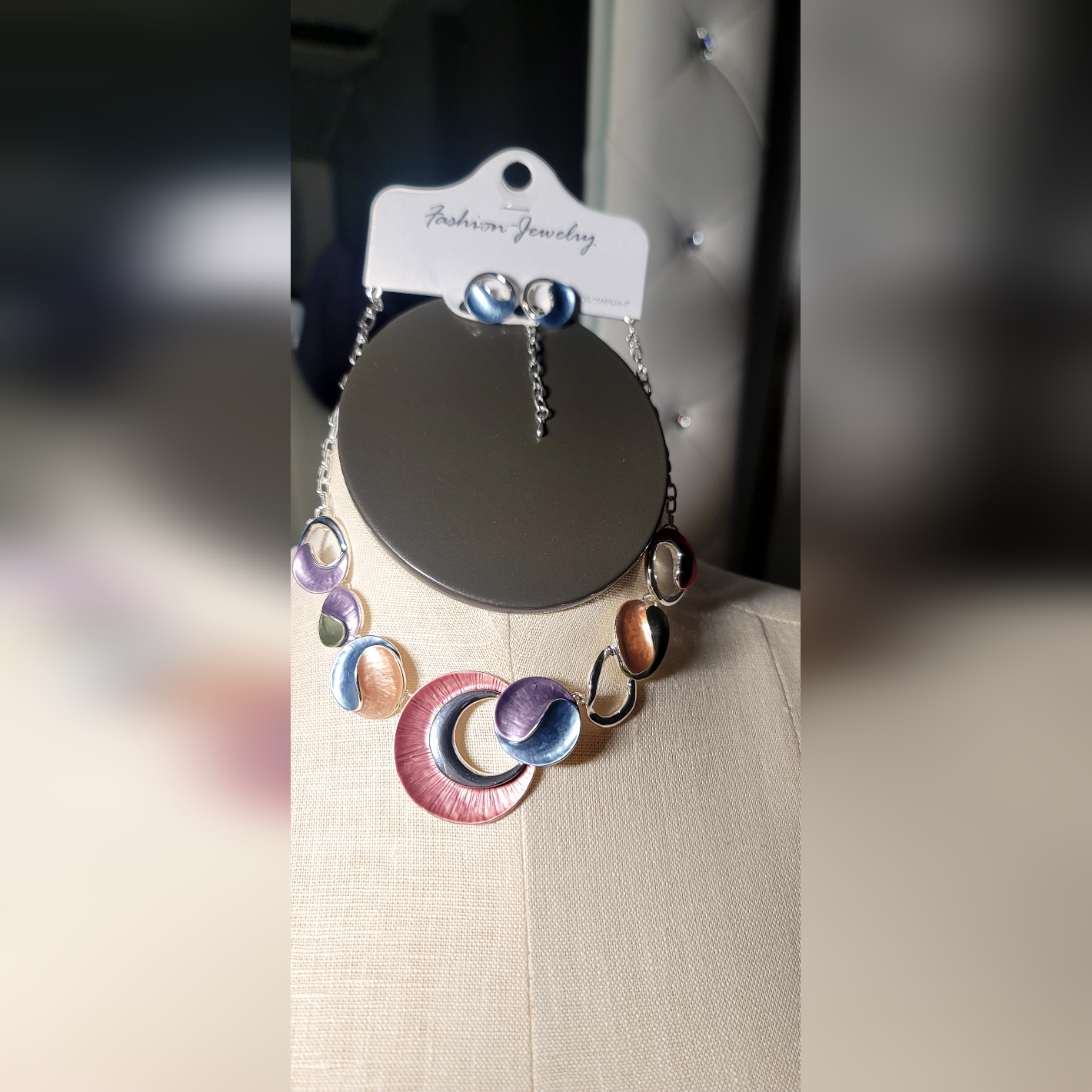Unique Abstract Necklace And Earrings Multicolor New Fantasy